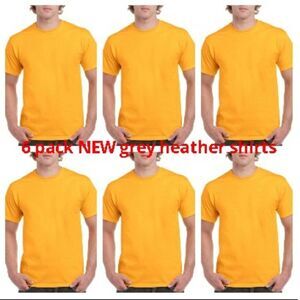 NEW 6 pack men shirt short sleeve 6 gold color shirts great deal!